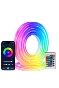 Uygulama Kontrollü RGB Neon Led Şerit Işık 16 Milyon Renk Destekli