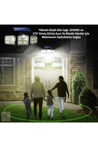 Uzaktan Kumandalı 122 Led Sensörlü Bahçe Lambası