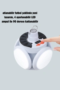 Uzaktan Kumandalı, 360 Derece Katlanabilir Solar LED Aydınlatma Çadır Lambası