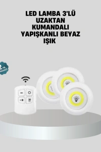 Uzaktan Kumandalı 3’lü Ayarlanabilir Spot LED Işık Seti