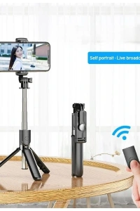 Uzaktan Kumandalı Tripod Özellikli Selfie Çubuğu