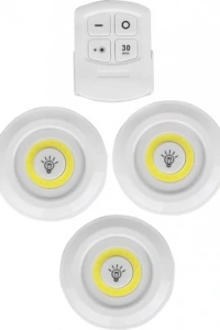 Uzaktan Kumandalı Yapışkanlı 3lü Led Spot Lamba