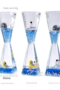 Uzay Temalı Dökülen Yağ Kum Saati