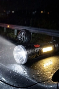 Uzun Menzilli Işıldak Şarjlı 9 LED 4 Kademeli Aydınlatma