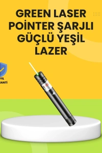 Uzun Mesafe Görünürlüklü Yeşil Lazer Pointer Şarjlı