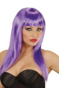 Uzun Peruk Saç - Mor
