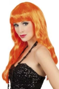Uzun Peruk Saç - Turuncu