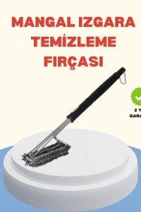 Uzun Saplı Izgara Temizleme Fırçası Çelik Telli