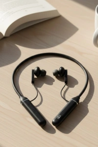 Uzun Süre Kullanımlı Kablosuz Boyun Askılı Stereo Kulaklık Güçlü Bas ve Net Ses