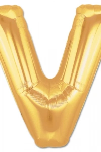 V Harf Folyo Balon Altın Renk 40 inç