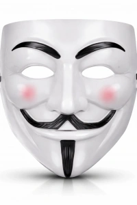 V Mask Premium Vendetta Beyaz Maske (Guy Fawkes Stil)