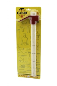 VAKUMLU KIRMIZI KESER AHŞAP SAPLI