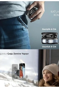 Vakumlu Manyetik Araç İçi Telefon Tutucu