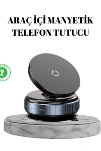 Vakumlu Vantuzlu Mıknatıslı Telefon Tutucu 360 Derece Döner