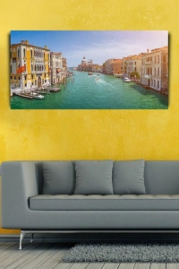 Venedik  Kanallar Kanvas Tablo 60 x 120