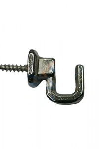 Vidalı Kanca, Askı Küçük - 15x18mm, Nikel - 100 Adet