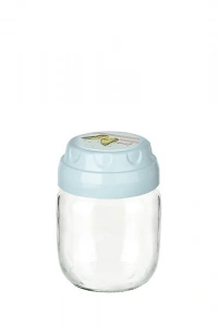 Vintage  Dekoratif  Desenli Cam Kavanoz 425ml - 14,3 oz