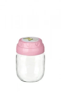 Vintage  Dekoratif  Desenli Cam Kavanoz 425ml - 14,3 oz