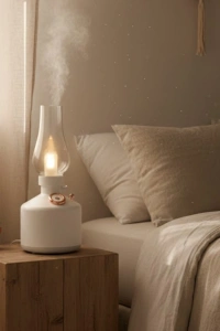 Vintage Dekoratif Gaz Lambası Görünümlü Aromaterapi Difüzör 1200 mAh USB Şarjlı