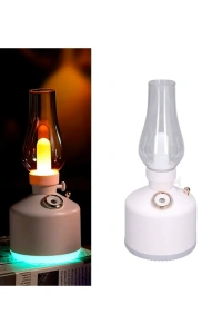 Vintage Dekoratif Gaz Lambası Görünümlü Aromaterapi Difüzör 1200 mAh USB Şarjlı