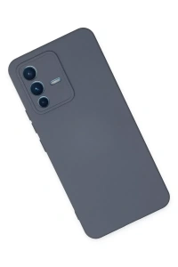 Vivo V23 5G Kılıf Nano içi Kadife Silikon - Gri