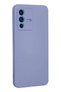 Vivo V23 5G Kılıf Nano içi Kadife Silikon - Lila