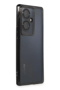 Vivo V29 Lite Kılıf Lensli Silikon - Siyah