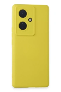 Vivo V29 Lite Kılıf Nano içi Kadife Silikon - Sarı
