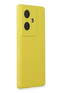 Vivo V29 Lite Kılıf Nano içi Kadife Silikon - Sarı