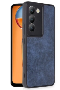 Vivo V30 Lite 4G Kılıf Aras Deri Kapak - Lacivert