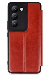 Vivo V30 Lite 4G Kılıf Flip Cover - Kırmızı