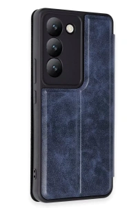 Vivo V30 Lite 4G Kılıf Flip Cover - Lacivert