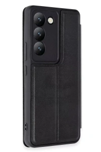 Vivo V30 Lite 4G Kılıf Flip Cover - Siyah