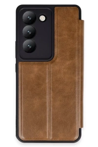 Vivo V30 Lite 4G Kılıf Flip Cover - Taba