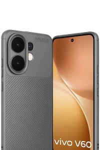 Vivo V60 5G Auto Focus Karbon Kapak - Gri