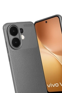 Vivo V60 5G Auto Focus Karbon Kapak - Gri