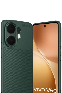 Vivo V60 5G Auto Focus Karbon Kapak - Koyu Yeşil