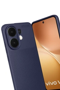 Vivo V60 5G Auto Focus Karbon Kapak - Lacivert