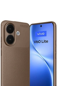 Vivo V60 Lite Auto Focus Karbon Kapak - Kahverengi