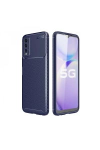 Vivo Y11S Kılıf Auto Focus Karbon Kapak - Lacivert