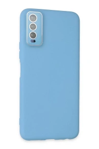 Vivo Y11S Kılıf Lansman Glass Kapak - Mavi