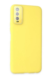 Vivo Y11S Kılıf Lansman Glass Kapak - Sarı