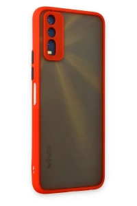 Vivo Y11S Kılıf Montreal Silikon Kapak - Kırmızı