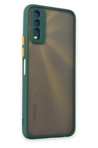 Vivo Y11S Kılıf Montreal Silikon Kapak - Yeşil