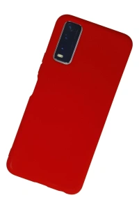 Vivo Y11S Kılıf Nano içi Kadife Silikon - Kırmızı