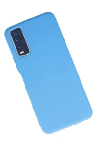 Vivo Y11S Kılıf Nano içi Kadife Silikon - Mavi