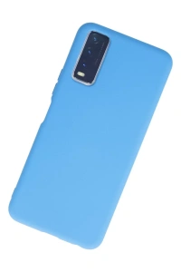 Vivo Y11S Kılıf Nano içi Kadife Silikon - Mavi