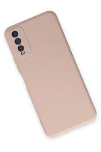 Vivo Y11S Kılıf Nano içi Kadife Silikon - Pudra