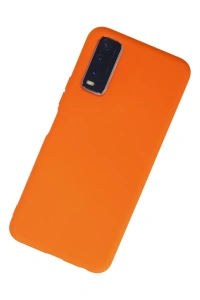 Vivo Y11S Kılıf Nano içi Kadife Silikon - Turuncu