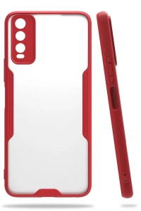 Vivo Y11S Kılıf Platin Silikon - Kırmızı